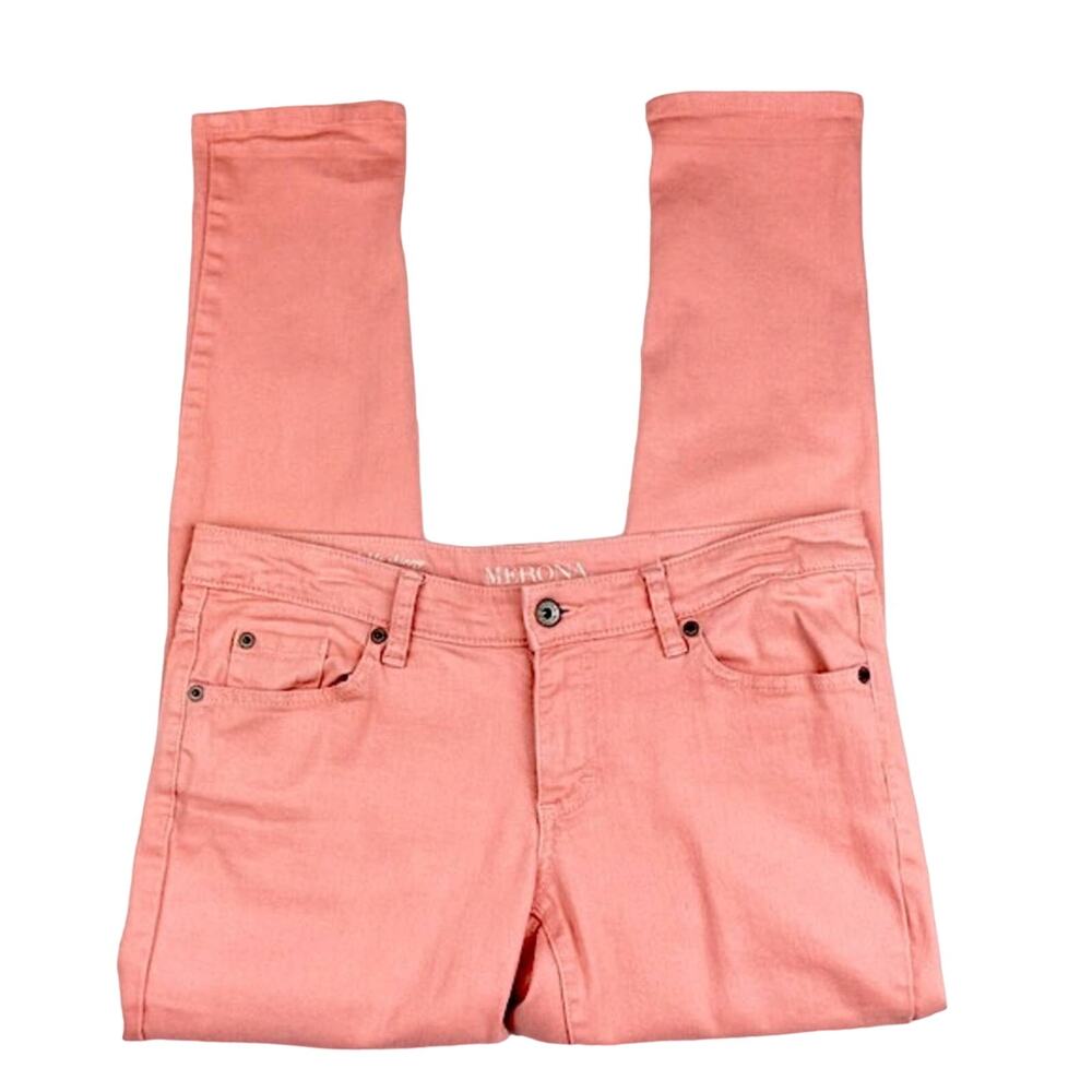 Merona Ankle Skinny Peachy Pink Jeans Size 6